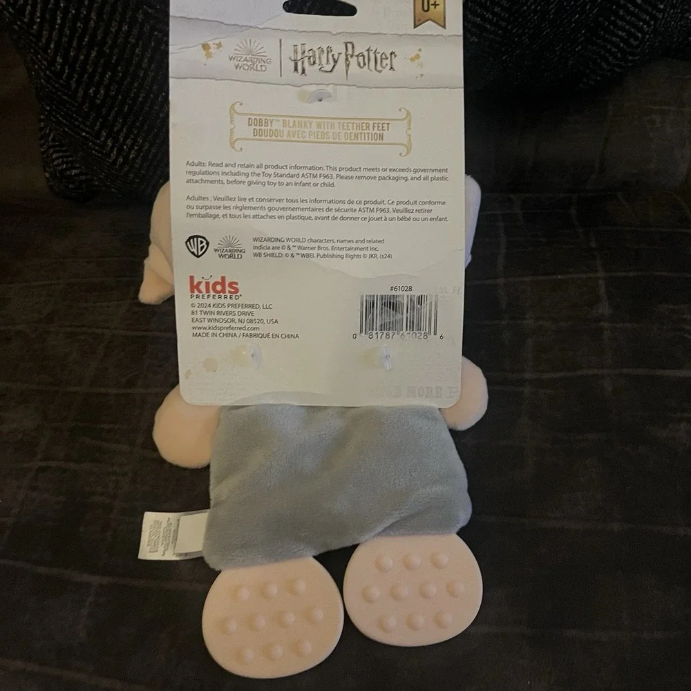 Harry Potter Dobby Teether Plush Toy Crinkle Cloth & Pillow for Newborn